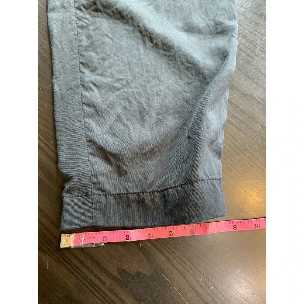 Banana‎ Republic Cargo Pants Women's Size 12 Black Lyocell Zip Buttons Goth Emo